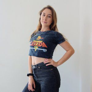 Retro Legend of Zelda Crop Top T-Shirt